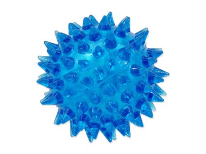 Hračka DOG FANTASY TPR guma - míč ježatý pískací modrý 5cm