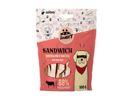 VETEXPERT Mr.Bandit pochoutka Sandwich hovězí a kachní 500g