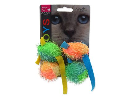 Hračka pro kočky MAGIC CAT - myš a koule s catnipem 5cm (4ks)