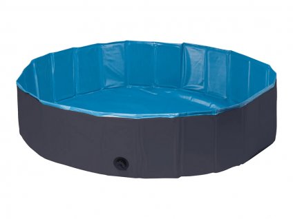 Bazén pro psy FLAMINGO Splash modrý/tmavě šedý 80x80x20cm
