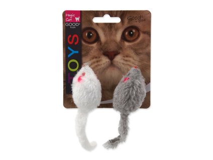 Hračka pro kočky MAGIC CAT - myš chrastící s catnipem 11cm (2ks) (DOPRODEJ)
