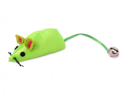 Hračka pro kočky MAGIC CAT - myš neonová 21cm (MIX BAREV)