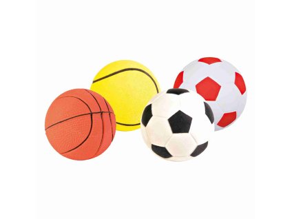 Hračka TRIXIE guma - míč mechový 6cm (MIX BAREV)