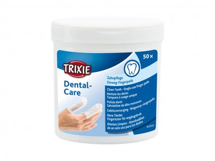 TRIXIE Dental Care jednorázové pečující návleky na prst na zuby pro psy a kočky (50ks)