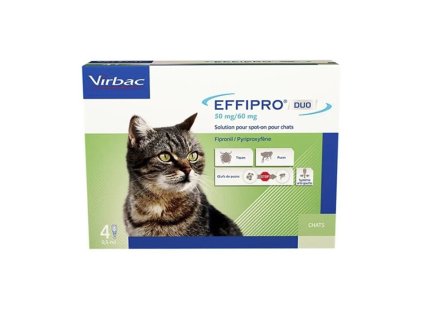 VIRBAC Effipro Duo Spot-on Cat 4x0,5ml (pro kočky 1-6kg) (DOPRODEJ)