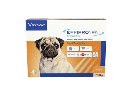 VIRBAC Effipro Duo Spot-on (S) 4x0,67ml (pro psy 2-10kg)