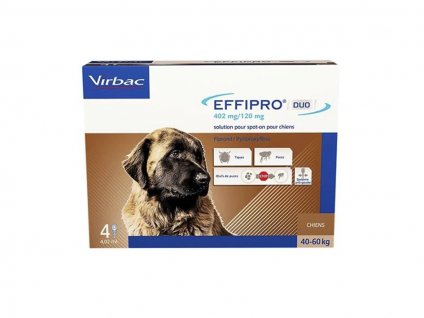 VIRBAC Effipro Duo Spot-on (XL) 4x4,02ml (pro psy 40-60kg)