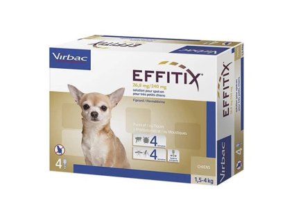 VIRBAC Effitix Spot-on (XS) 4x0,44ml (pro psy 1,5-4kg)
