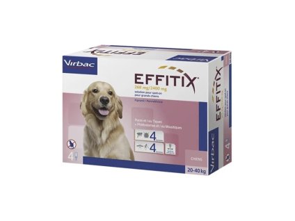 VIRBAC Effitix Spot-on (L) 4x4,44ml (pro psy 20-40kg)