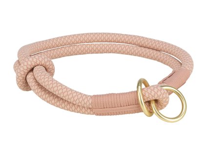 Obojek TRIXIE Soft Rope kulatý polostahovací růžová/světlerůžová (L) 1x50cm