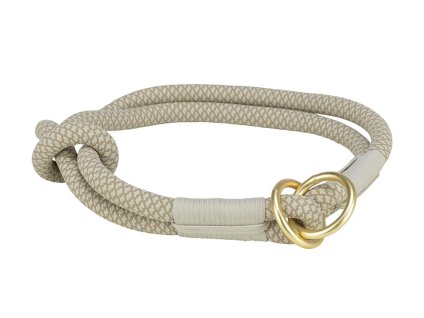 Obojek TRIXIE Soft Rope kulatý polostahovací šedá/světlešedá (L) 1x50cm