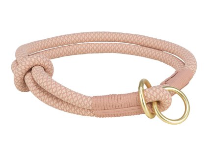 Obojek TRIXIE Soft Rope kulatý polostahovací růžová/světlerůžová (S-M) 1x40cm (DOPRODEJ)
