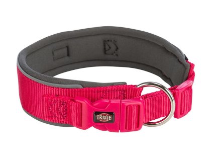 Obojek TRIXIE Premium extra široký fuchsia/grafit (M-L) 4x40-48cm (DOPRODEJ)