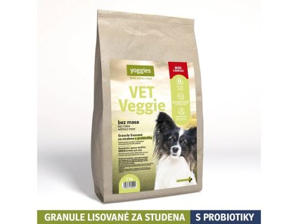 YOGGIES VET Minigranule Veggie bez masa 5kg