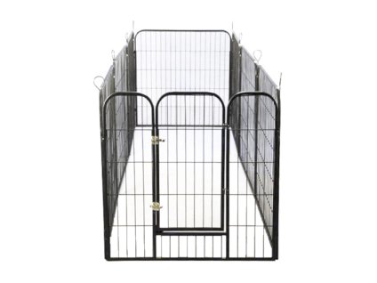 Ohrádka pro štěňata AK FOR PETS Černá (8 dílů o velikosti 79x81cm)