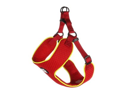 Postroj FLAMINGO Tasha Step & Go červený (S) 46x55-65x1,2cm