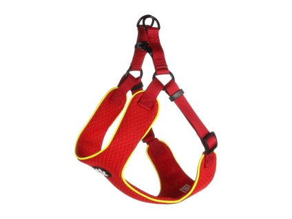 Postroj FLAMINGO Tasha Step & Go červený (M) 53x65-75x2cm