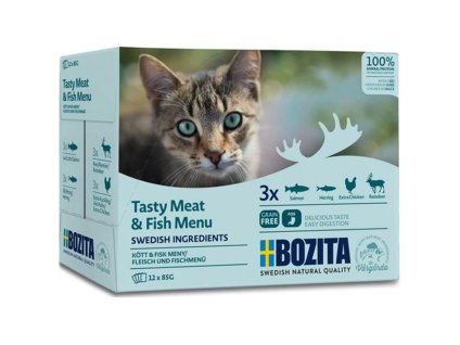 Kapsička BOZITA Cat Multibox maso a ryba v omáčce 12x85g (multipack)