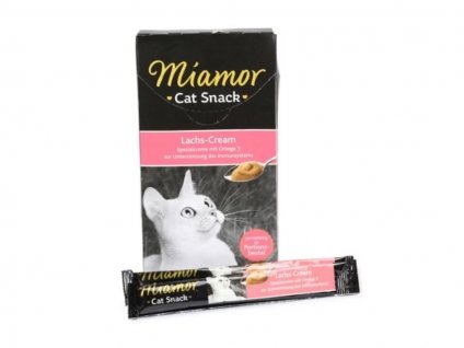 MIAMOR Cat Snack Lachs-Cream - krém s lososem pro kočky 6x15g