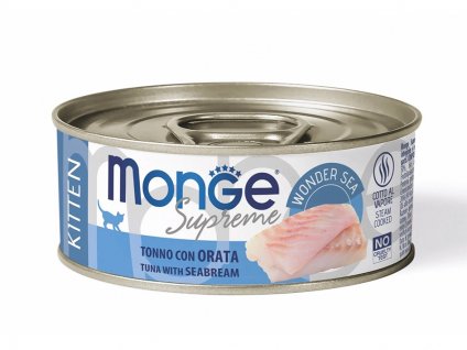 Konzerva MONGE Cat Supreme Kitten tuňák a pražma 80g