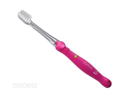 Ionizační zubní kartáček IONICKISS Kids růžový s hlavicí Kids Soft (měkká) (vhodný i pro domácí zvířata)