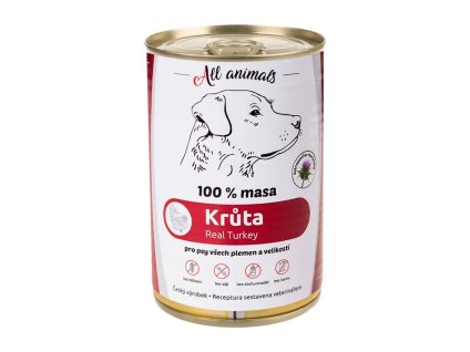 Konzerva ALL ANIMALS krůta mletá pro psy 400g