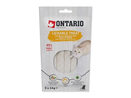 ONTARIO lízací pochoutka kuřecí ochucená multivitaminem 5x14g