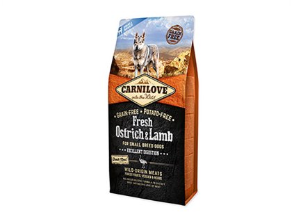 CARNILOVE Dog Fresh Ostrich & Lamb for Small Breed Adult 6kg