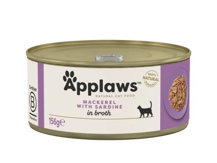 Konzerva APPLAWS Cat makrela a sardinky 156g
