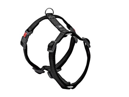 Postroj FLAMINGO Ziggi černý (L) 65-85x2,5cm (DOPRODEJ)