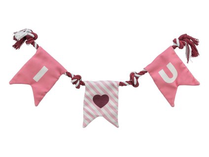 Hračka TRIXIE bavlna - Valentine´s Rope lano s uzly 50cm
