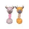 Hračka FLAMINGO textil - Puppy Britty žirafa hlava s provazem 11x8x22cm (MIX BAREV)