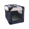 Transportní klec FLAMINGO Geronimo nylonová modrá (XL) 63,5x91,5x63,5cm (do max 32kg) (DOPRODEJ)