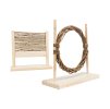 Hračka pro hlodavce TRIXIE - Agility set ze dřeva a proutí (překážka a kruh) 28x26x12cm (DOPRODEJ)