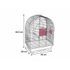 Klec pro ptáky FLAMINGO Klara 2 černá 45x28x62,5cm