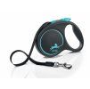 Vodítko FLEXI Black Design (L) pásek modré (5m, do 50kg)