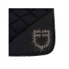 Drezurní podsedlová dečka EQUESTRO Rhinestone Logo černá DR (DOPRODEJ)