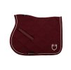 Všestranná podsedlová dečka EQUESTRO Cotton Logo burgundy VS FULL