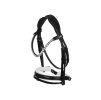 Uzdečka ACAVALLO Ophelia se švédským nánosníkem černá/bílá PONY