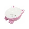 Keramická miska TRIXIE ergonomická vyvýšená tvar kočka 14cm (150ml) (MIX BAREV)