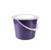 Vědro s víkem HORZE fialové 8l