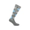 Podkolenky EQUITHEME Argyle light grey/sky blue (35-38)