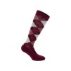 Podkolenky EQUITHEME Argyle burgundy/old pink (35-38)