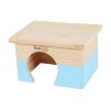 Dřevěný domek pro hlodavce ZOLUX Home Color modrý (S) 18x14x11cm