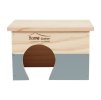 Dřevěný domek pro hlodavce ZOLUX Home Color šedý (M) 24x19x15cm