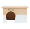 Dřevěný domek pro hlodavce ZOLUX Home Color bílý (L) 28x23x18cm