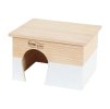 Dřevěný domek pro hlodavce ZOLUX Home Color bílý (L) 28x23x18cm (DOPRODEJ)
