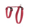 Postroj s vodítkem na kočku FLAMINGO Elza Coral červený 22-32x35-56cm