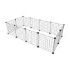 Ohrádka na hlodavce FLAMINGO Peter černá skladácí 140x35x35cm (12dílů)