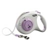 Vodítko FLEXI Select (S/M) pásek světle šedé/lila (7m, do 25kg)